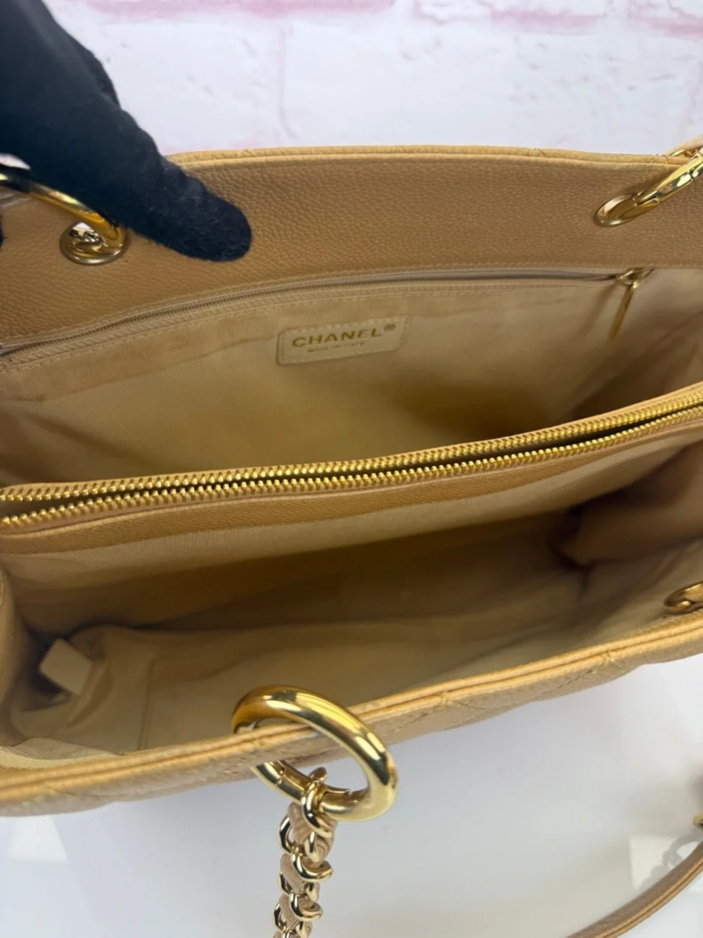 CHANEL GST Grand Shopping Quilted Caviar Leather Tote